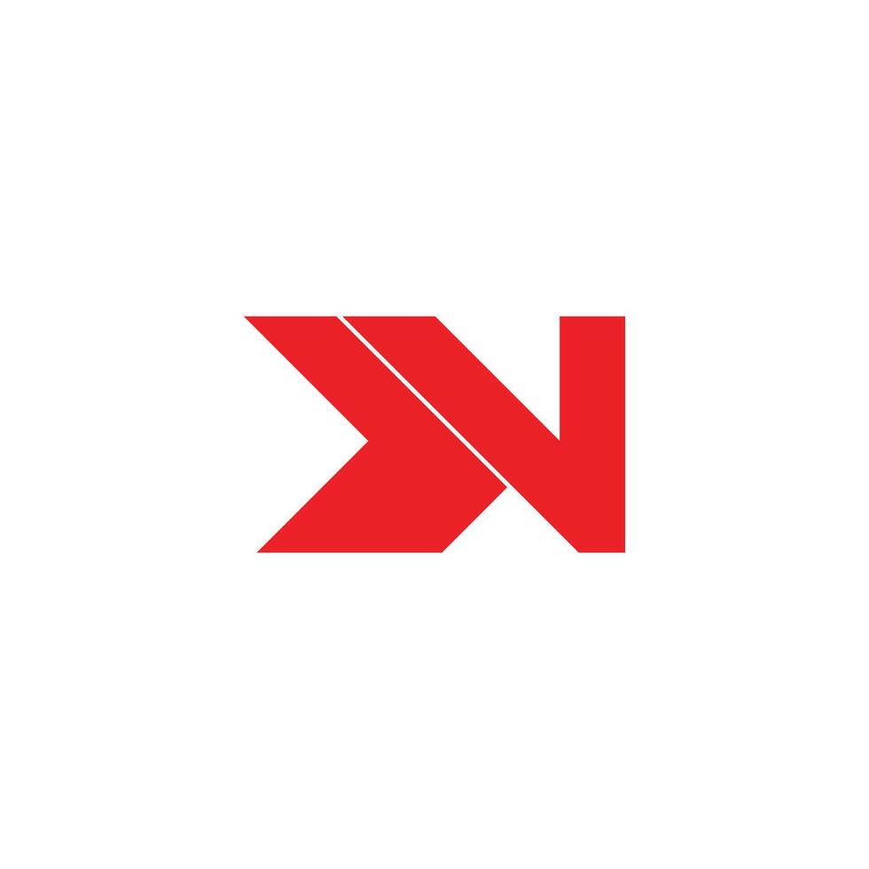 letra vn resumen flecha sencillo logo vector