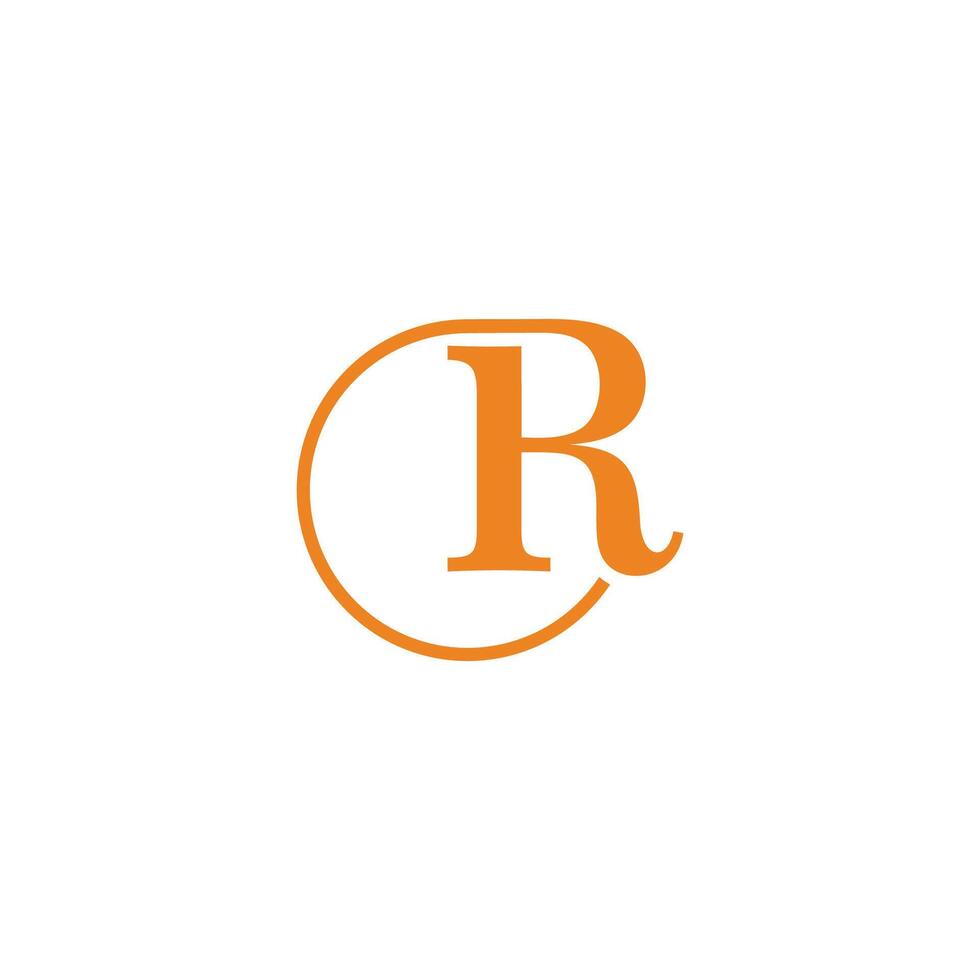 letter cr simple simple motion logo vector