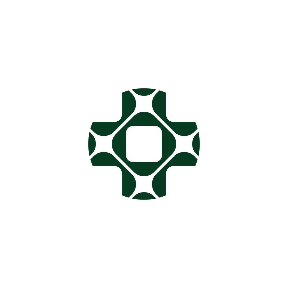 plus medical shines stars symbol logo vector