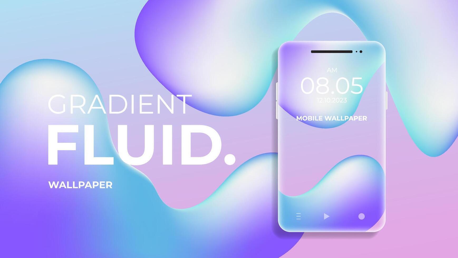 soft abstract gradient fluid wallpaper background. mobile wallpaper design. vector illustration