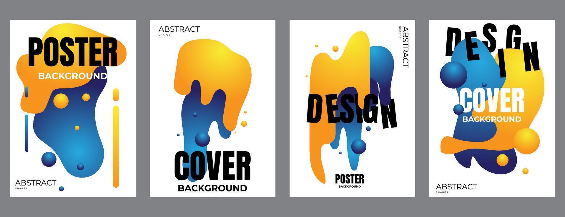 resumen formas con azul y amarillo color para póster o cubrir diseño. vector ilustración