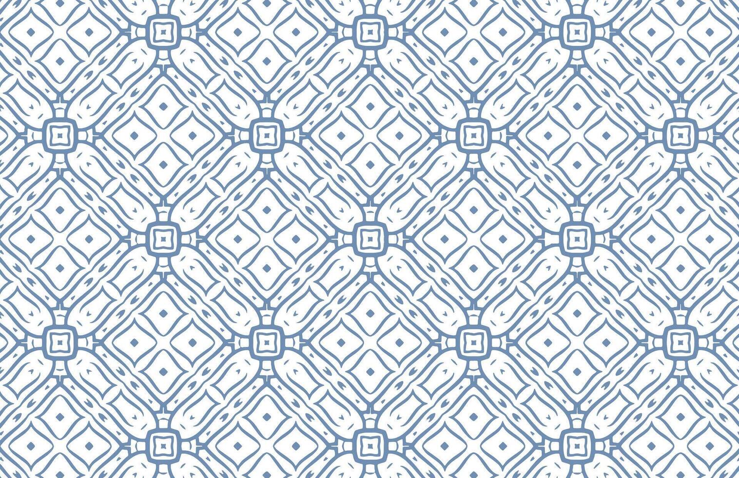 Blue lines on a white background fabric pattern vector