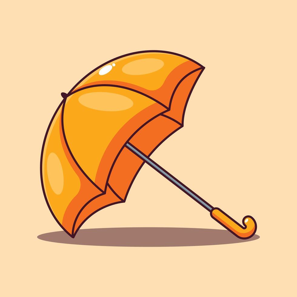 cartoon vector illustration of umbrella.