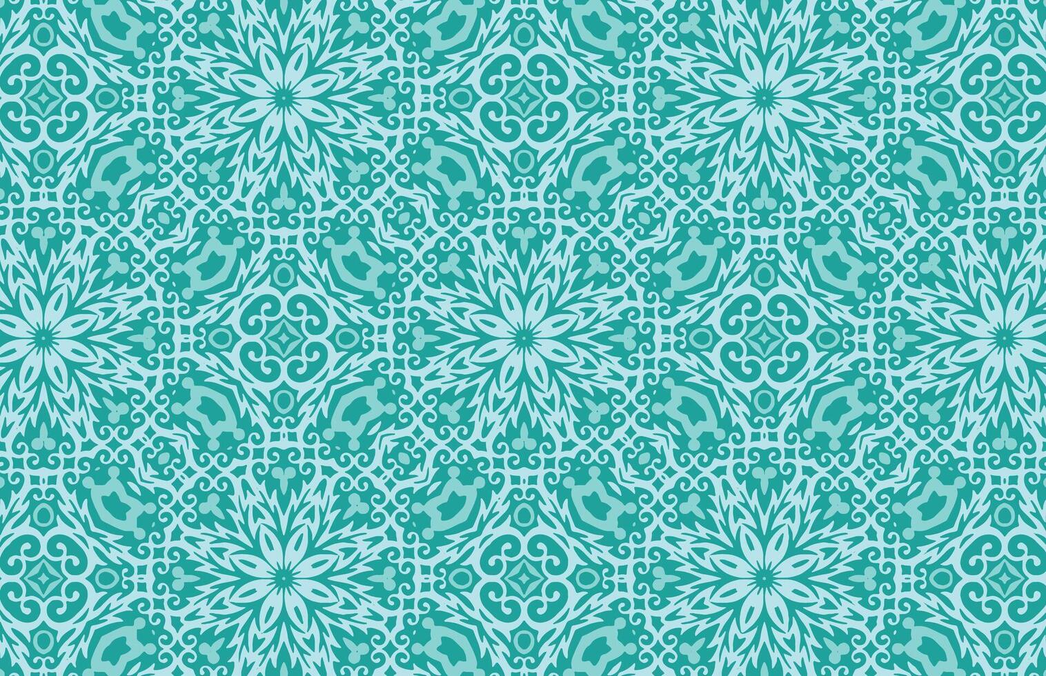 Royal floral blue design pattern vector