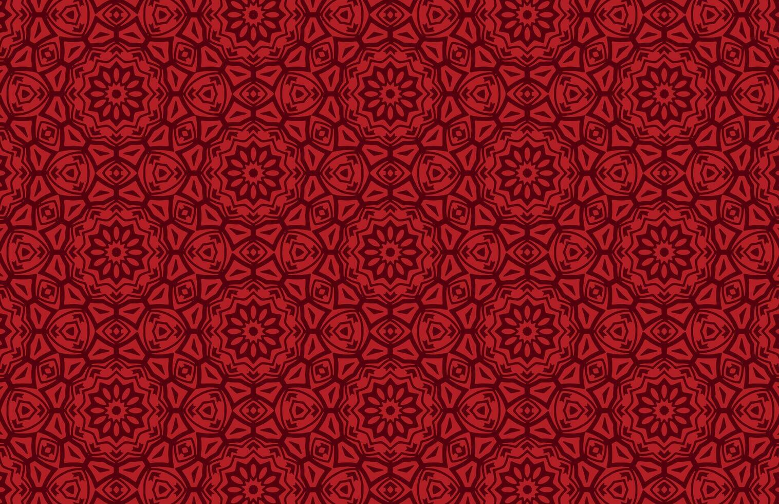 Red floral design pattern vector