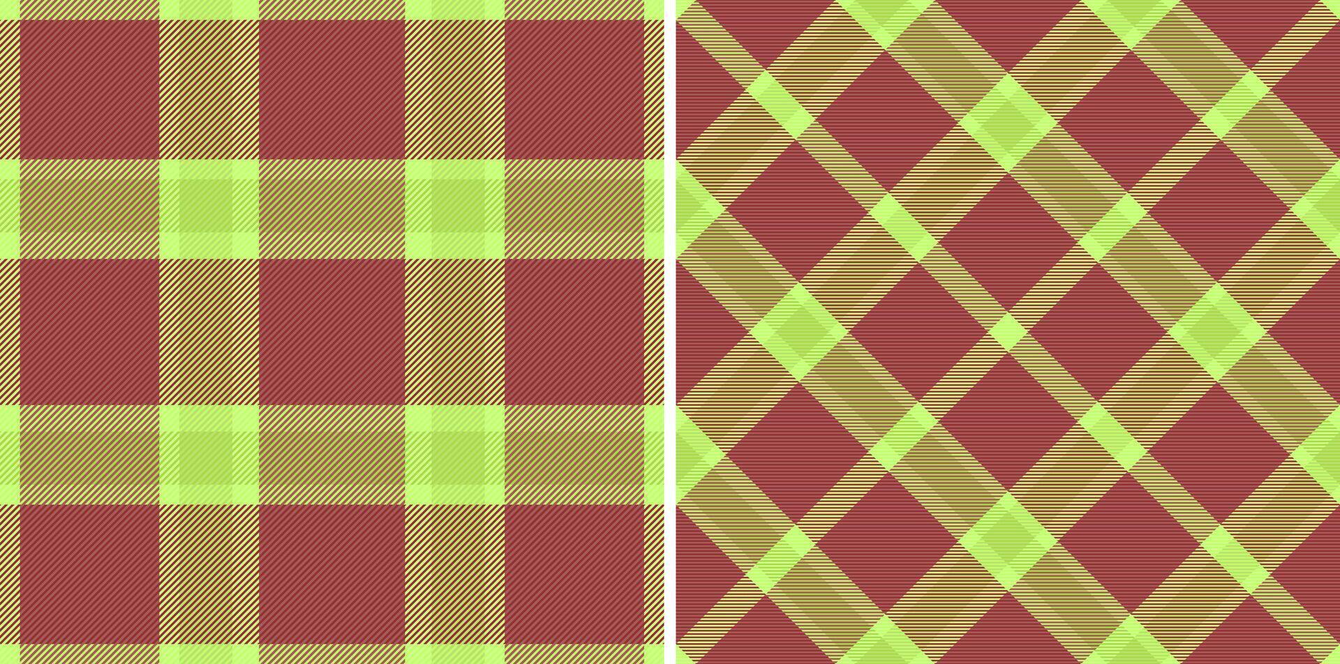 Textile texture seamless of tartan fabric pattern with a vector background check plaid. Set in christmas colors for creative uses of ornamental silk tape.