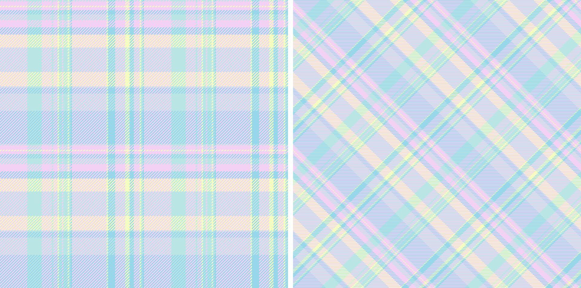 Texture textile tartan of background seamless fabric with a pattern vector plaid check. Set in rainbow colors. Trousers for women.
