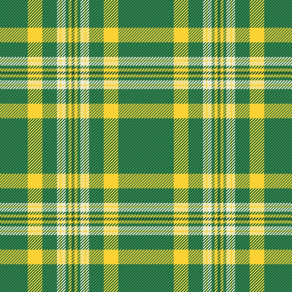 Discount vector background seamless, famous plaid tartan texture. Fall check textile pattern fabric in green and yellow colors.