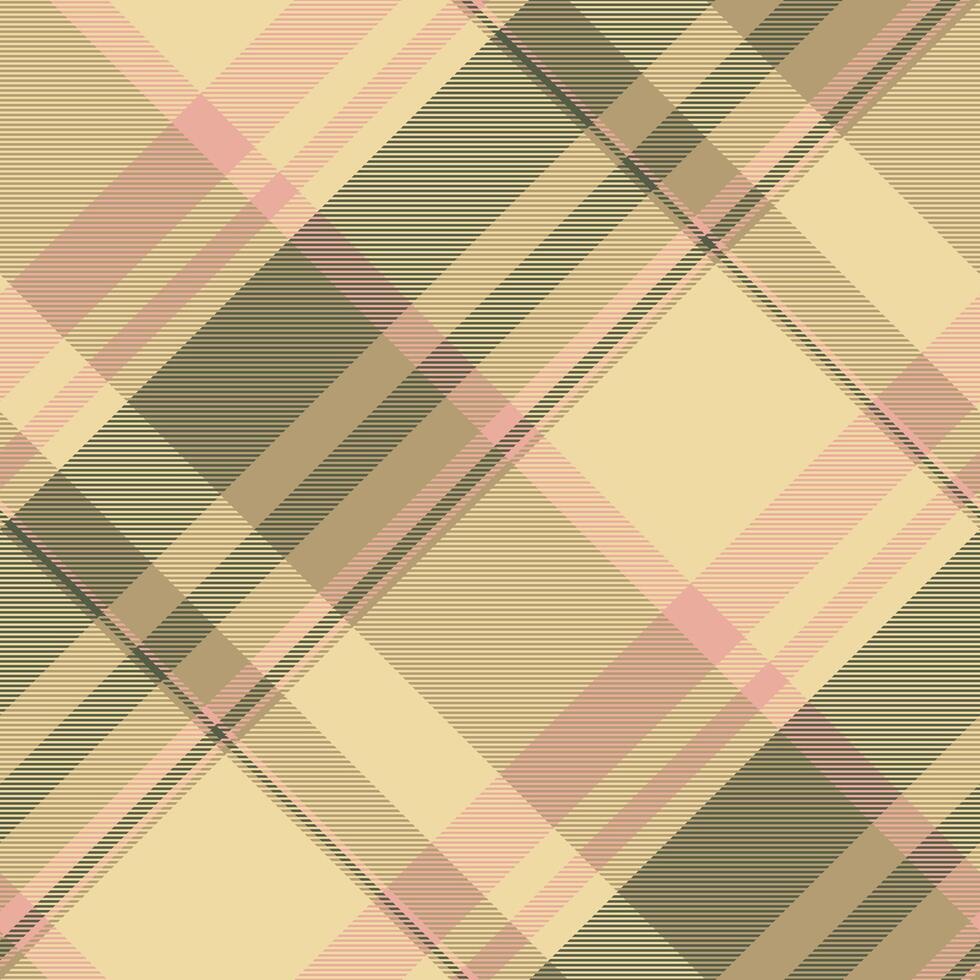 Horizon plaid fabric textile, design seamless texture pattern. Border vector tartan check background in amber and pastel colors.