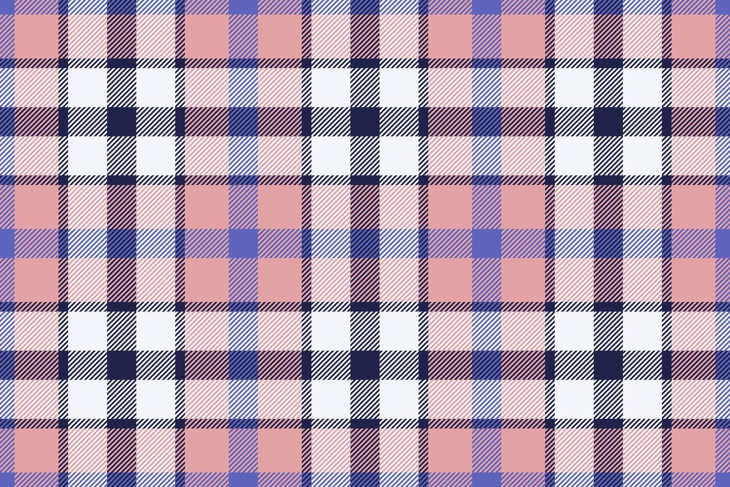 Plaid background, check seamless pattern in pink. Vector fabric texture for textile print, wrapping paper, gift card or wallpaper.