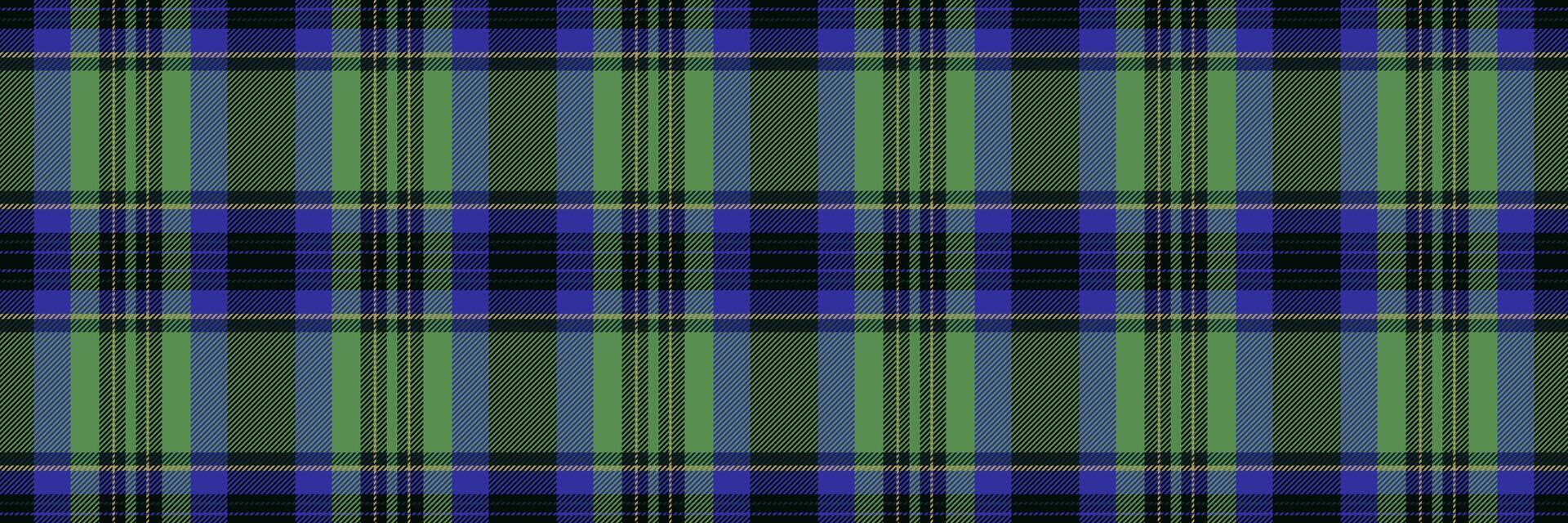 December textile plaid tartan, minimalist texture pattern background. Idyllic vector fabric check seamless in black and green colors.