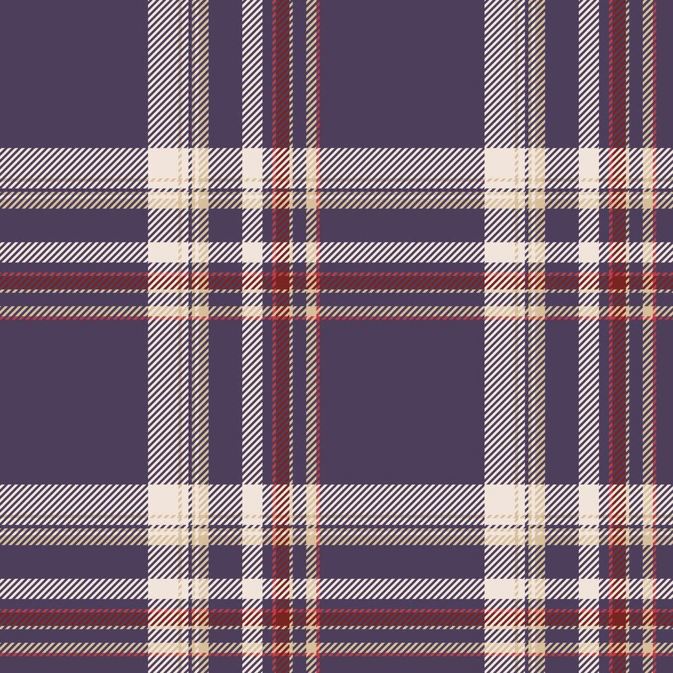 Plaid seamless pattern. Check fabric texture. Vector textile print.