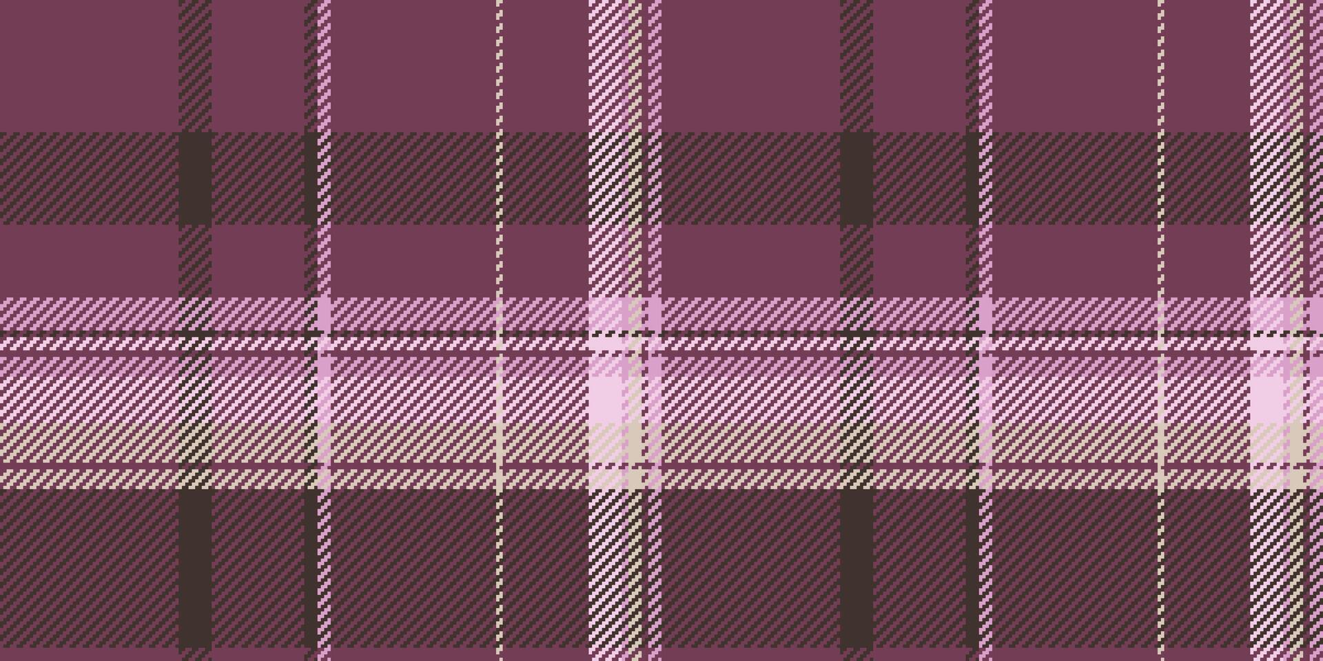 Abstract background vector texture, smooth seamless pattern plaid. Independence day textile fabric check tartan in pink and dark colors.