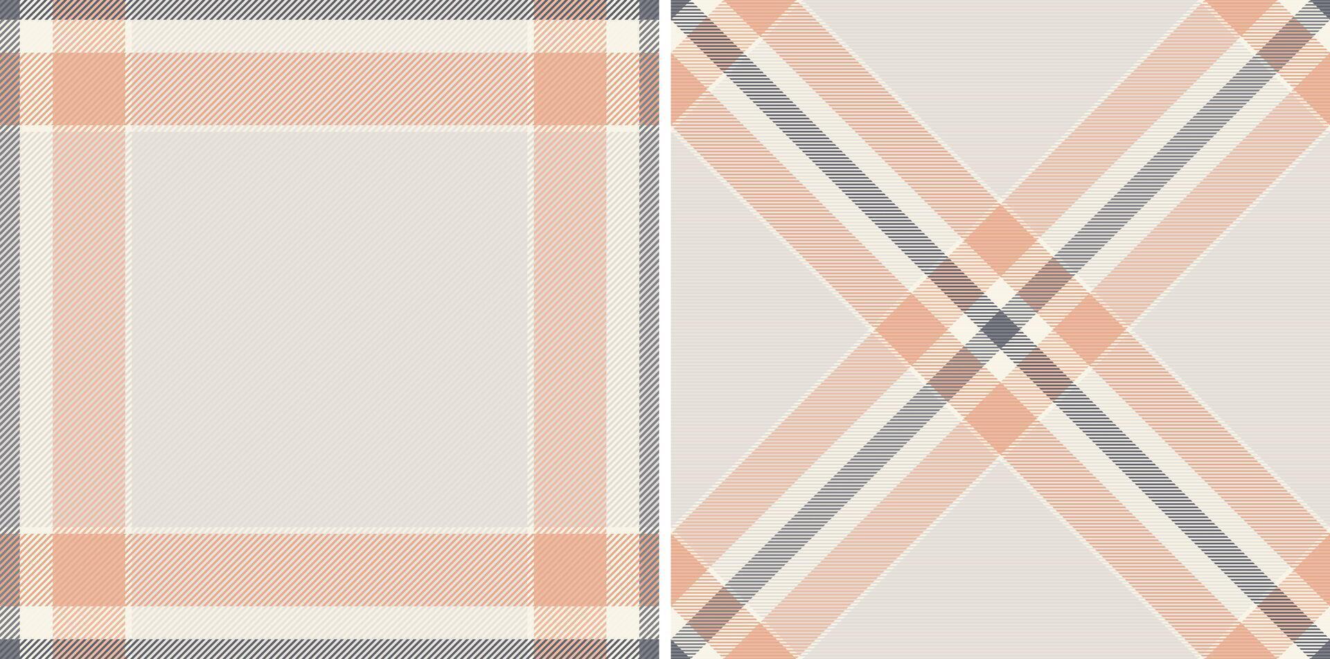 Plaid vector background of texture seamless pattern with a textile tartan check fabric. Set in warm colors for scrapbook layout ideas.