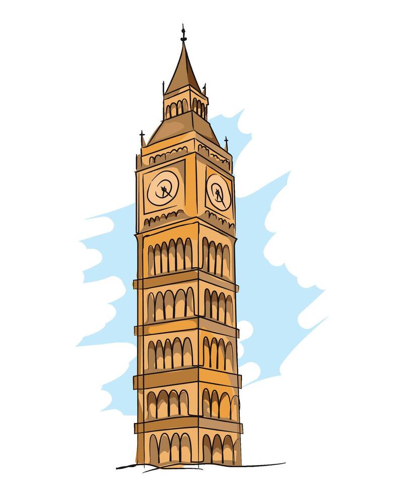 Londres torre vector ilustración