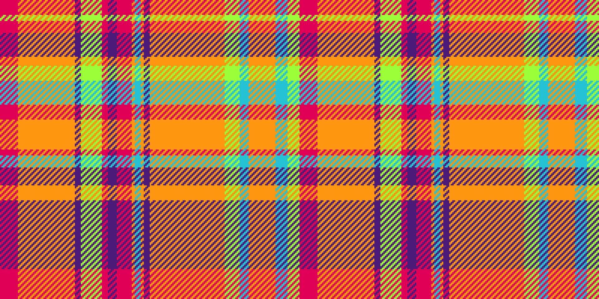 Structure vector texture seamless, native tartan check fabric. Female pattern plaid textile background in bright and violet colors.