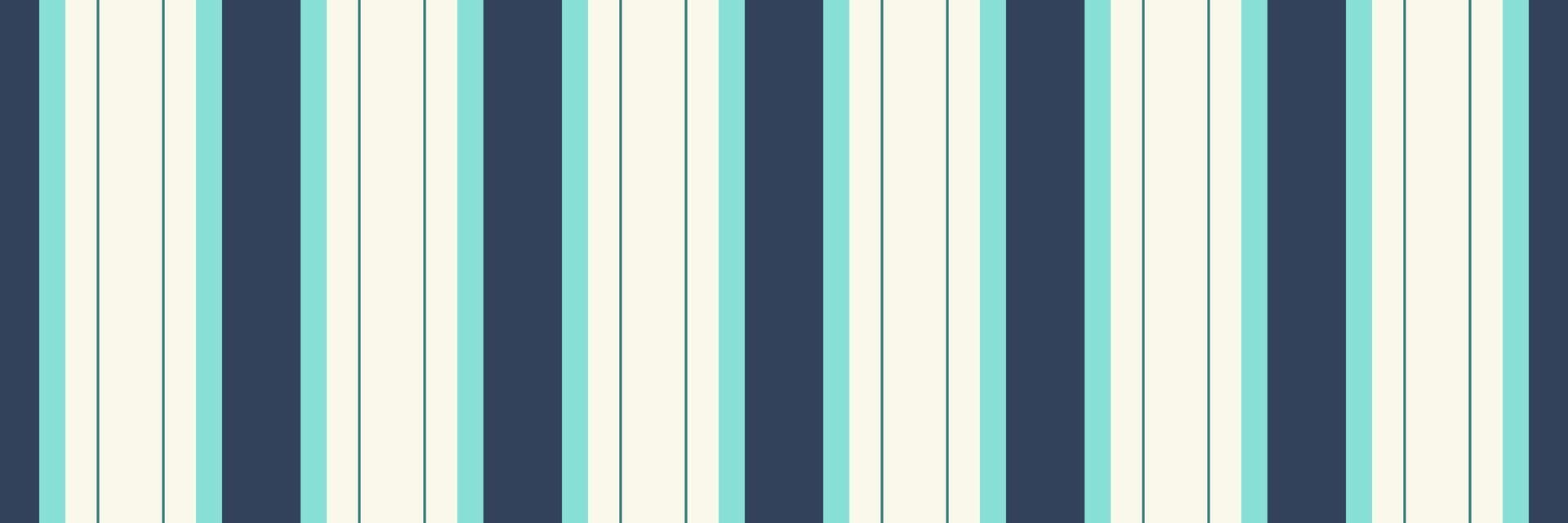 Halftone vertical textile stripe, diwali vector fabric background. Realistic texture seamless pattern lines in teal and old lace colors.