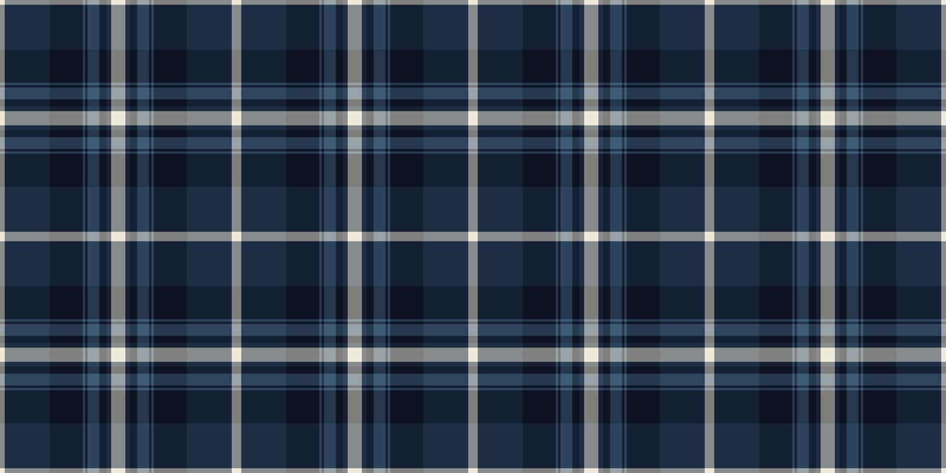 Scrap vector fabric check, net background textile pattern. Close-up tartan seamless plaid texture in dark and blue colors.