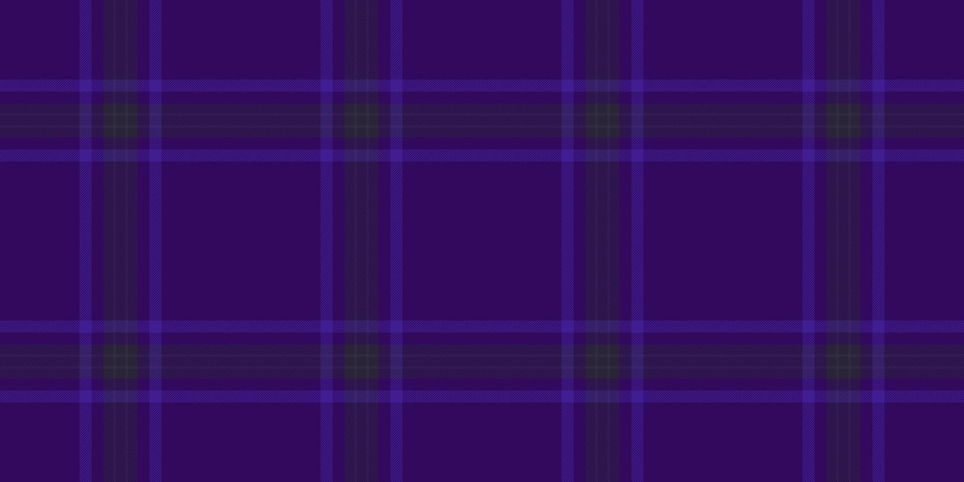 Customizable check tartan textile, purity vector pattern background. Path plaid seamless fabric texture in violet and dark colors.
