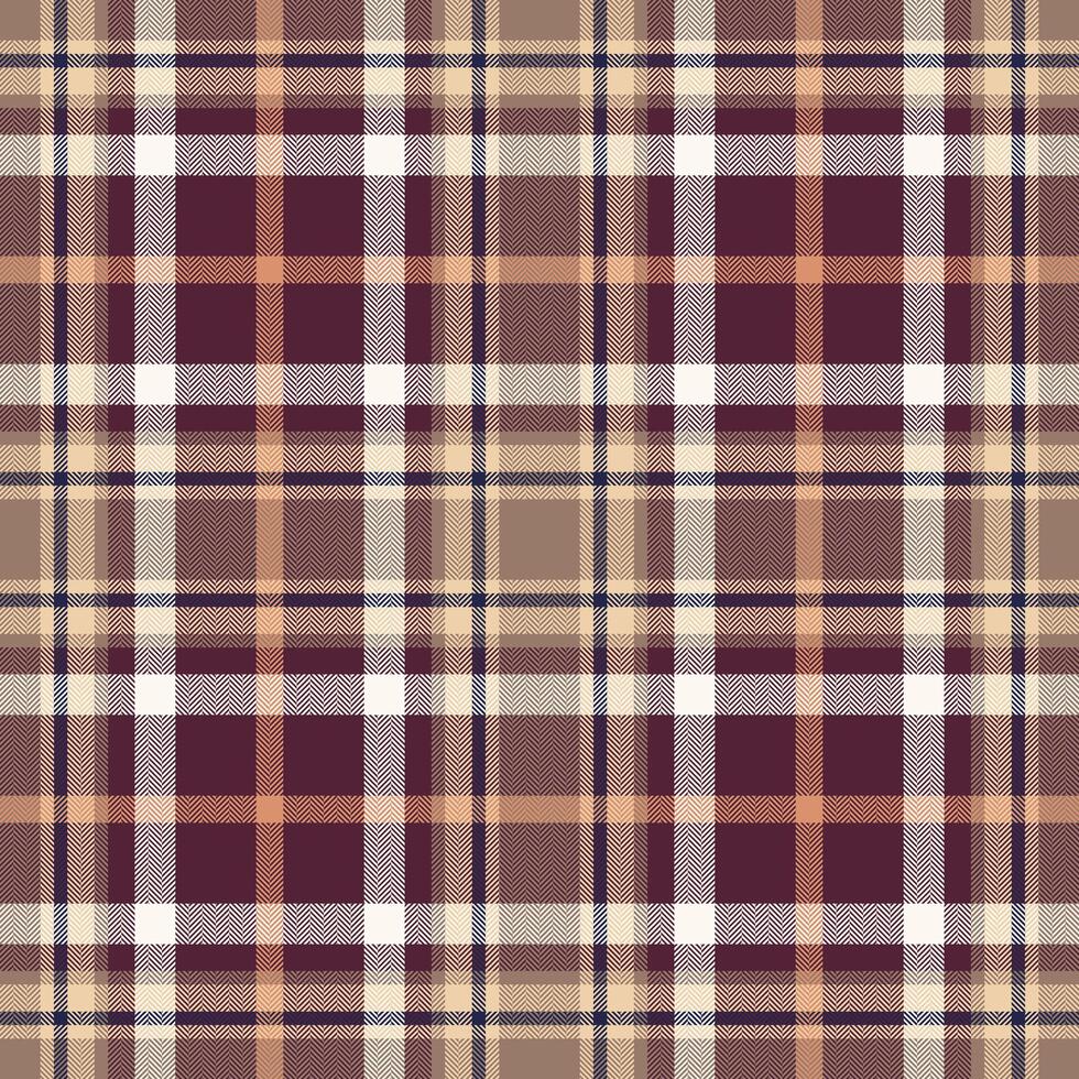 Plaid seamless pattern. Check fabric texture. Vector textile print.