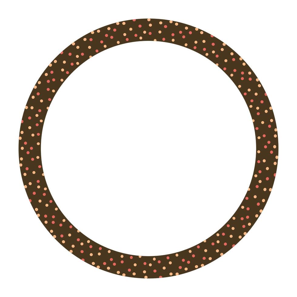 Round frame vector vintage pattern design template. Circle border designs plaid fabric texture. Scottish tartan background for collage art, gif card, handmade crafts.