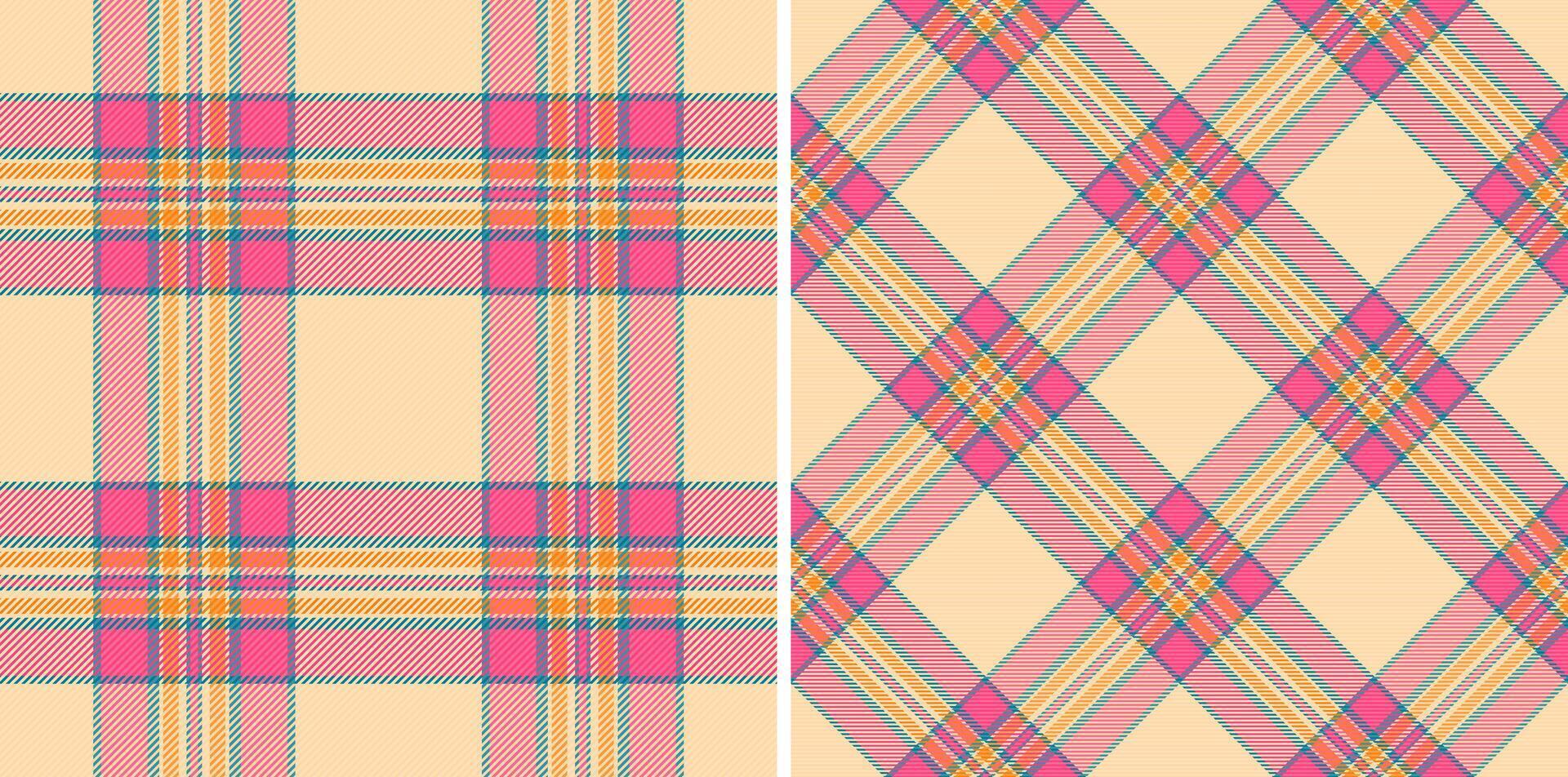 Tartan seamless texture of textile fabric pattern with a vector check background plaid. Set in kids colors. Classic wardrobe essentials for timeless style.