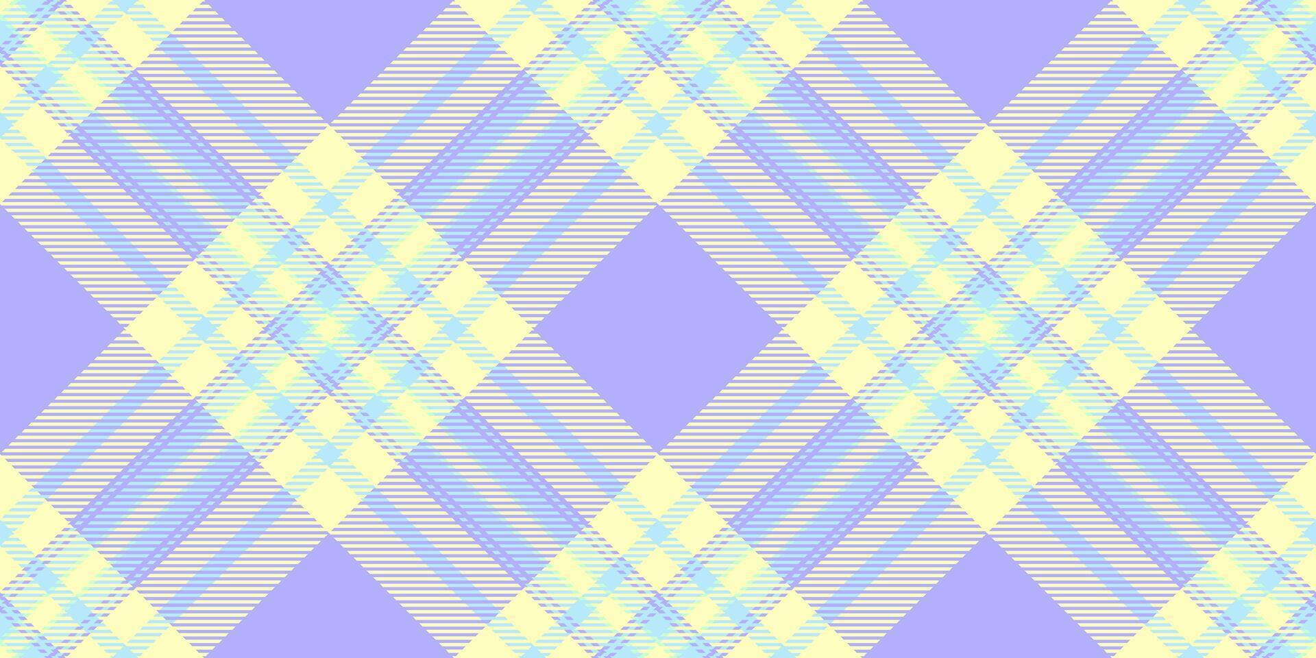 Scrapbooking background check seamless, intricate fabric plaid vector. Real tartan pattern textile texture in light and indigo colors. vector