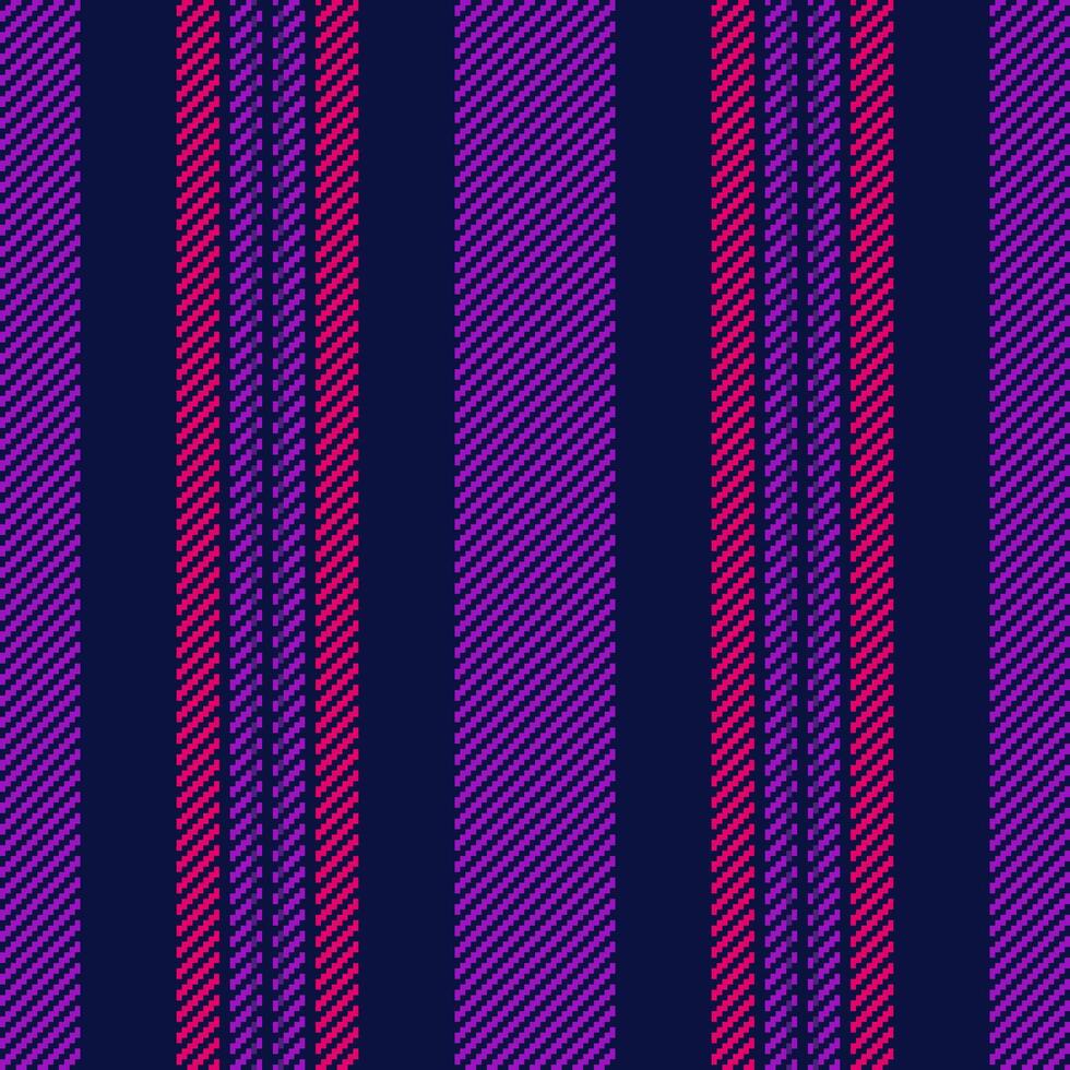Close up background fabric textile, uk vertical vector texture. Finish lines pattern stripe seamless in dark and purple colors.