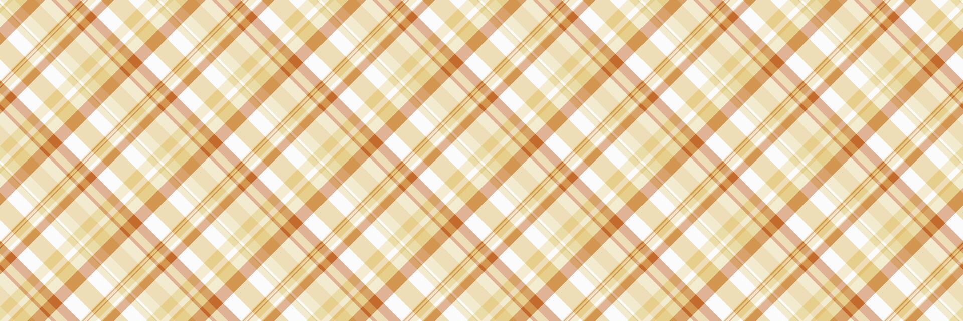 20s vector background texture, feminine fabric seamless pattern. Windowpane check textile plaid tartan in light and orange colors.