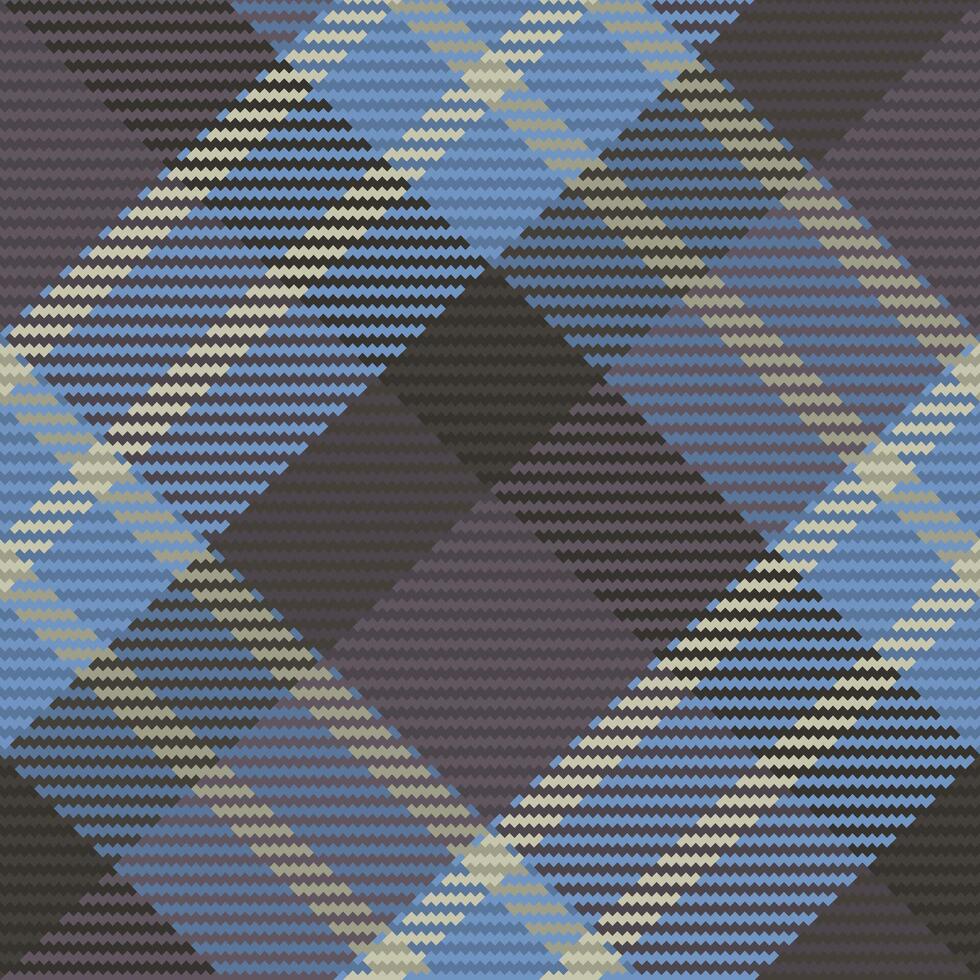 Check plaid seamless fabric texture. Diagonal print. vector
