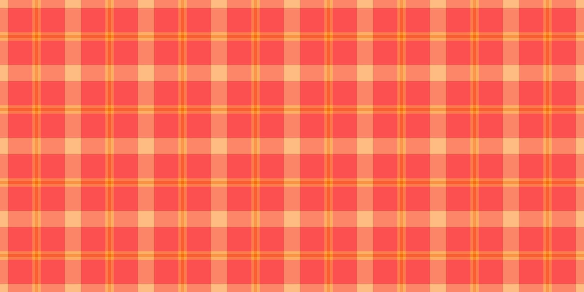 Hippie seamless check textile, ceremony texture fabric tartan. Quality pattern plaid background vector in red and orange colors.