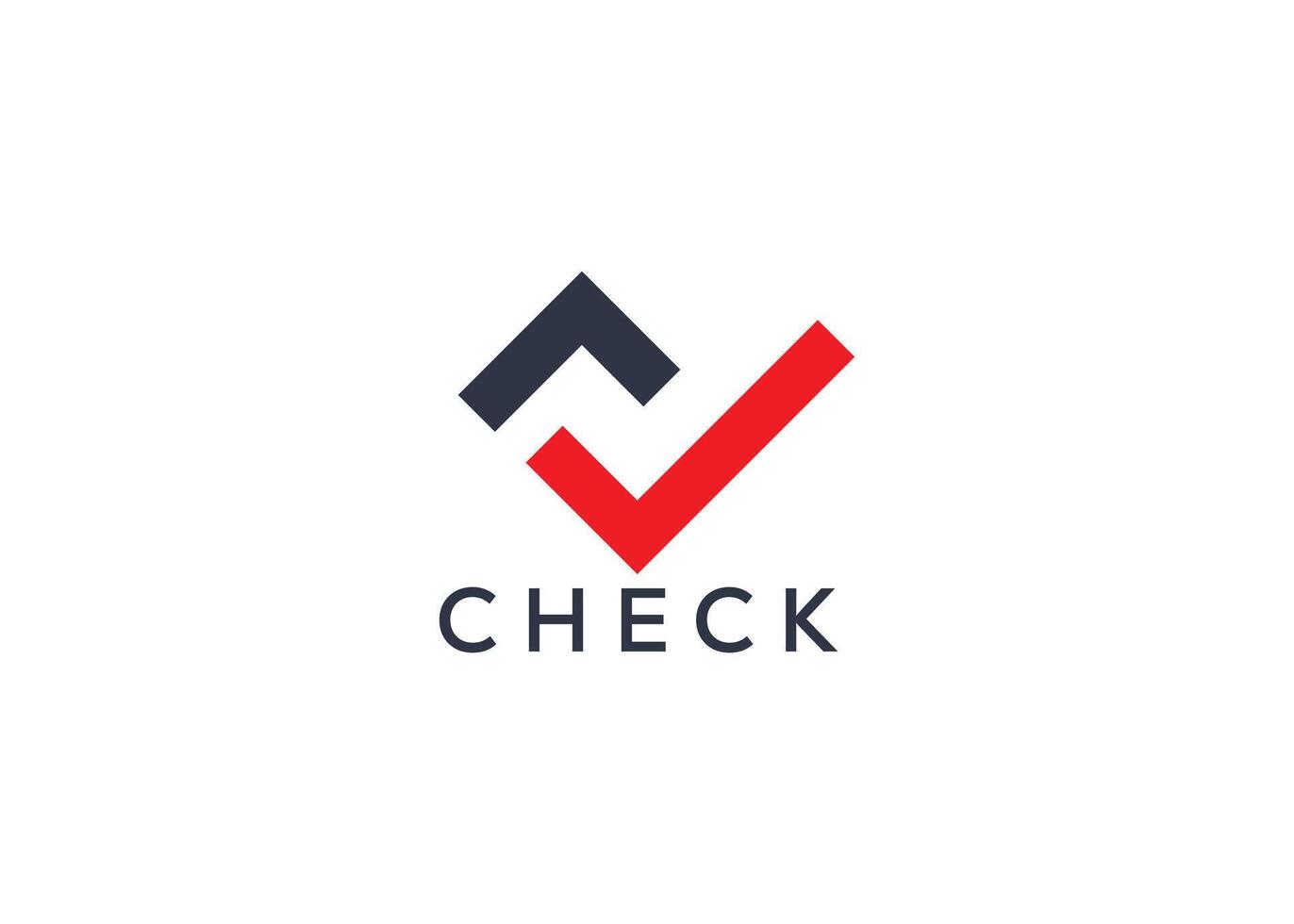 Creative and minimal Check mark logo vector template. Abstract Check logo. Work done logo