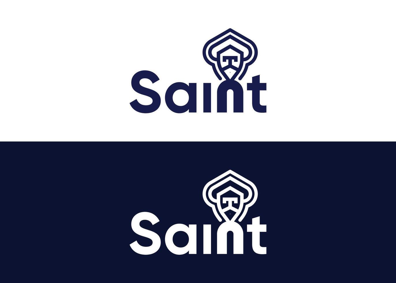 minimalista Santo logo diseño vector modelo