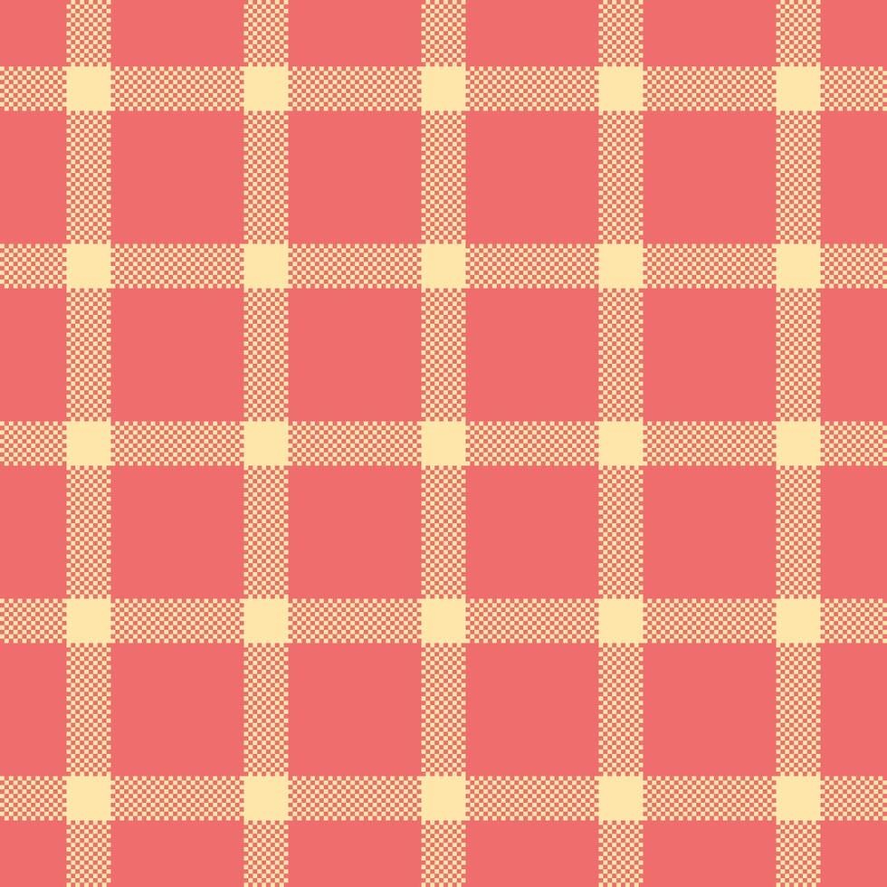 Elegance texture plaid pattern, craft fabric check vector. Primary background textile tartan seamless in red and amber colors. vector