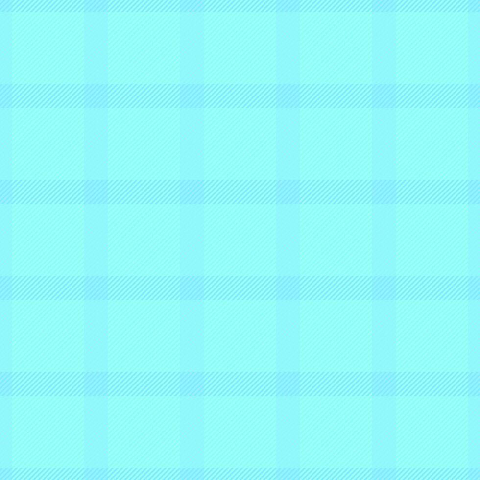 Tailor fabric vector background, trend pattern texture seamless. String check textile plaid tartan in teal and cyan colors.