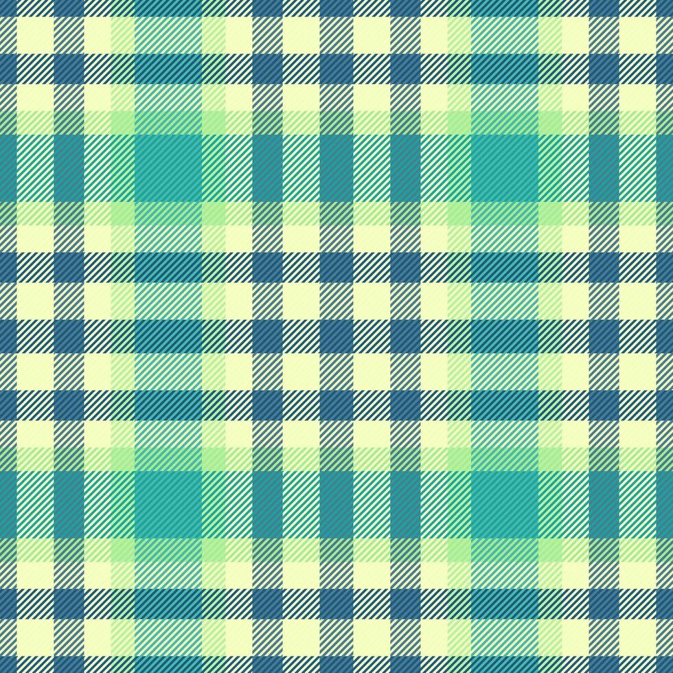 Handkerchief textile plaid fabric, nice vector tartan pattern. Down check seamless background texture in light and cyan colors.