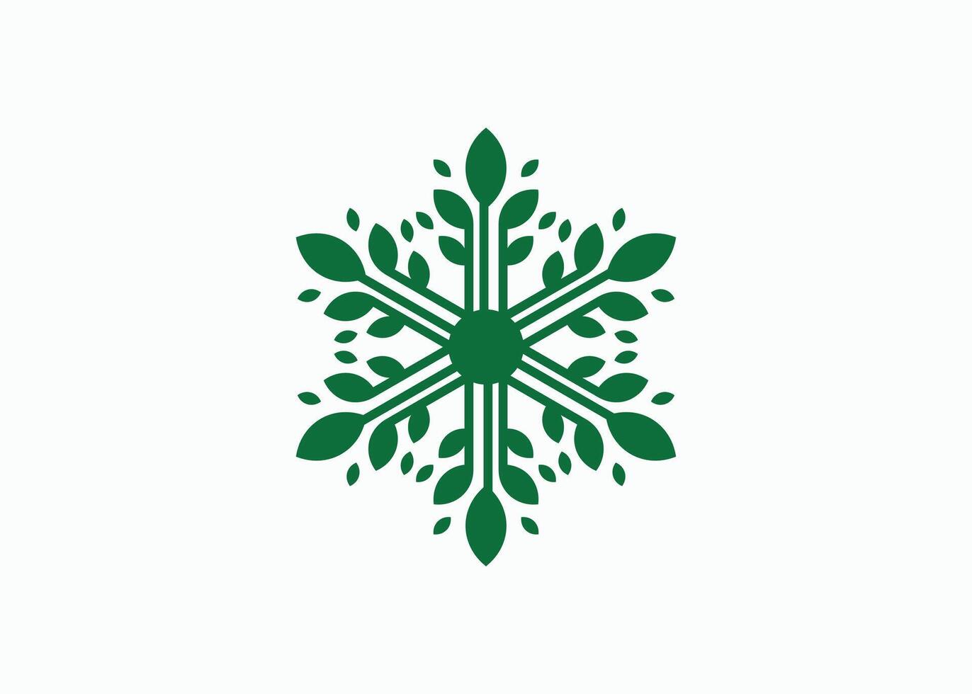 Creative and minimal abstract leaf logo vector template. Green leaf logo