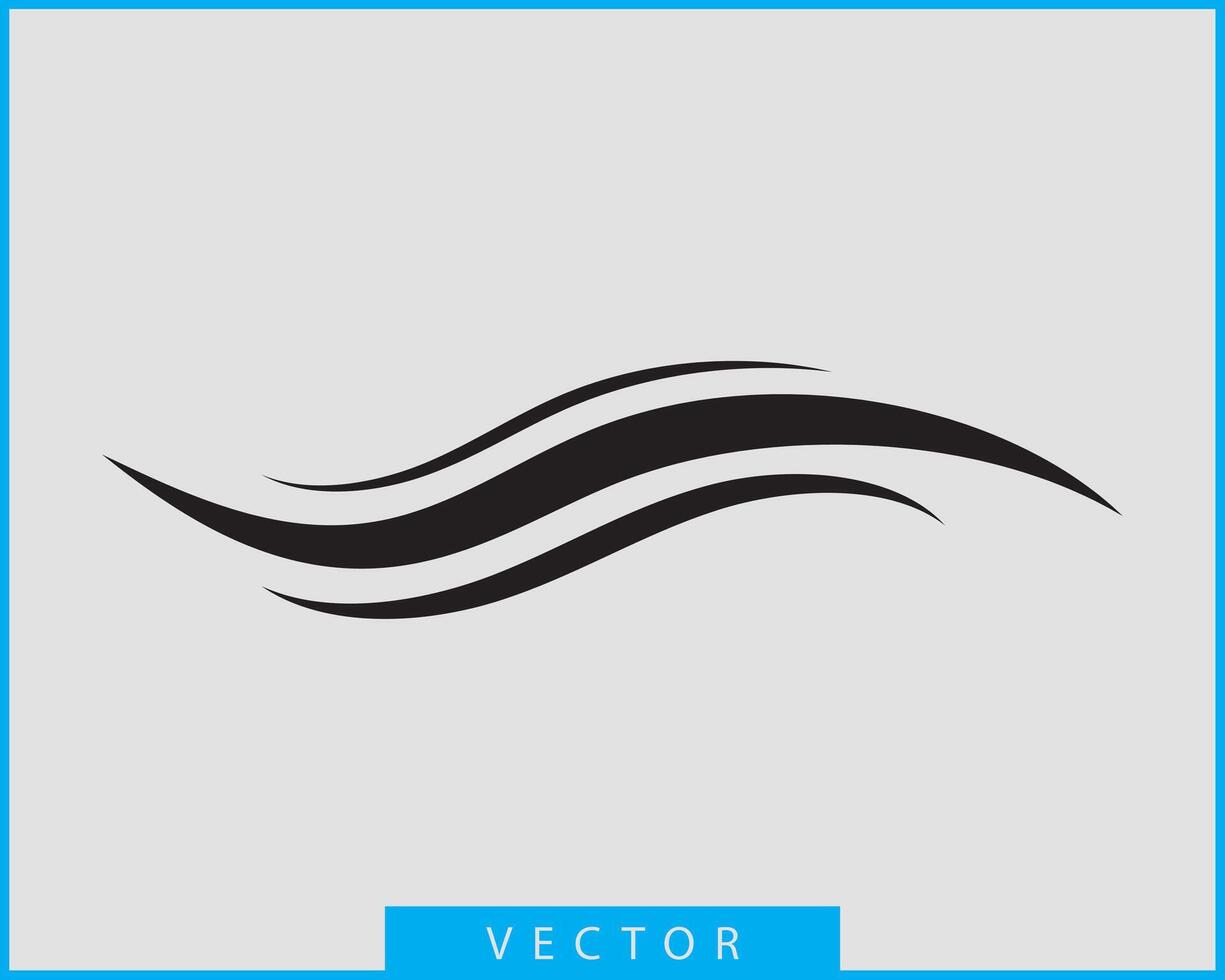 diseño de vectores de ondas. icono de onda de agua. líneas onduladas aisladas.