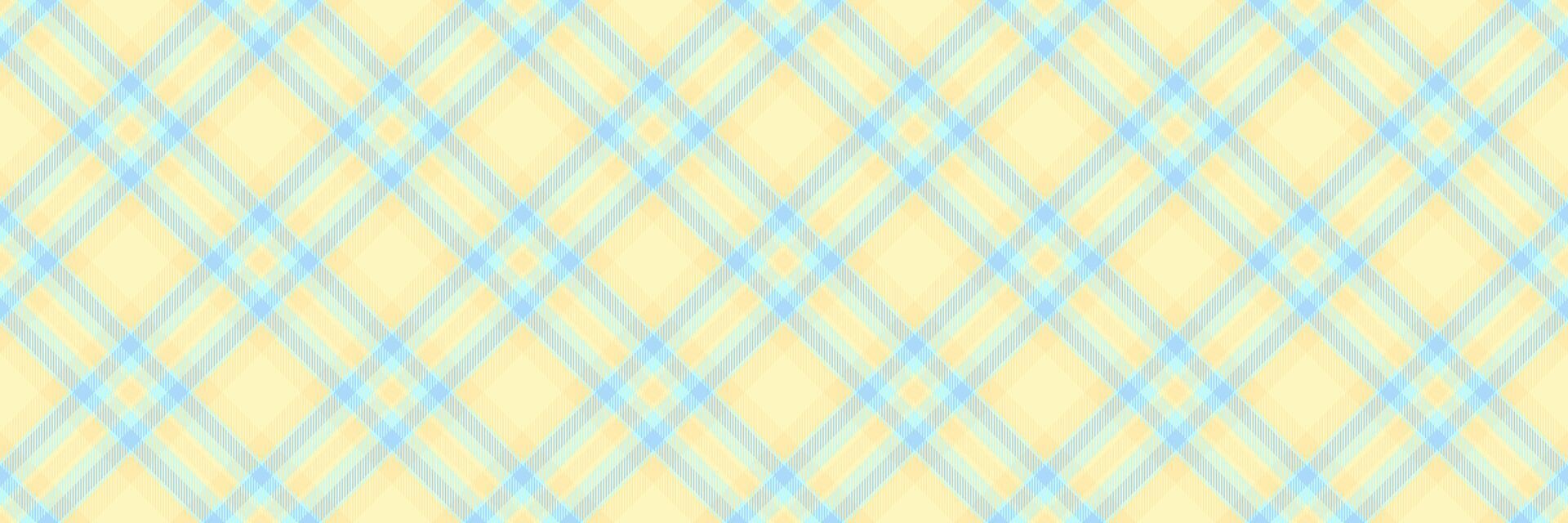 Dye tartan check texture, tribal fabric textile vector. Romantic plaid seamless pattern background in light and yellow colors. vector