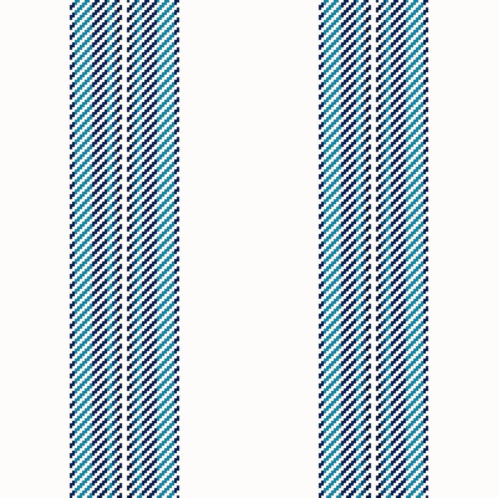 Manufacturing vector texture vertical, grungy background fabric seamless. Quiet pattern textile stripe lines in white and cyan colors.