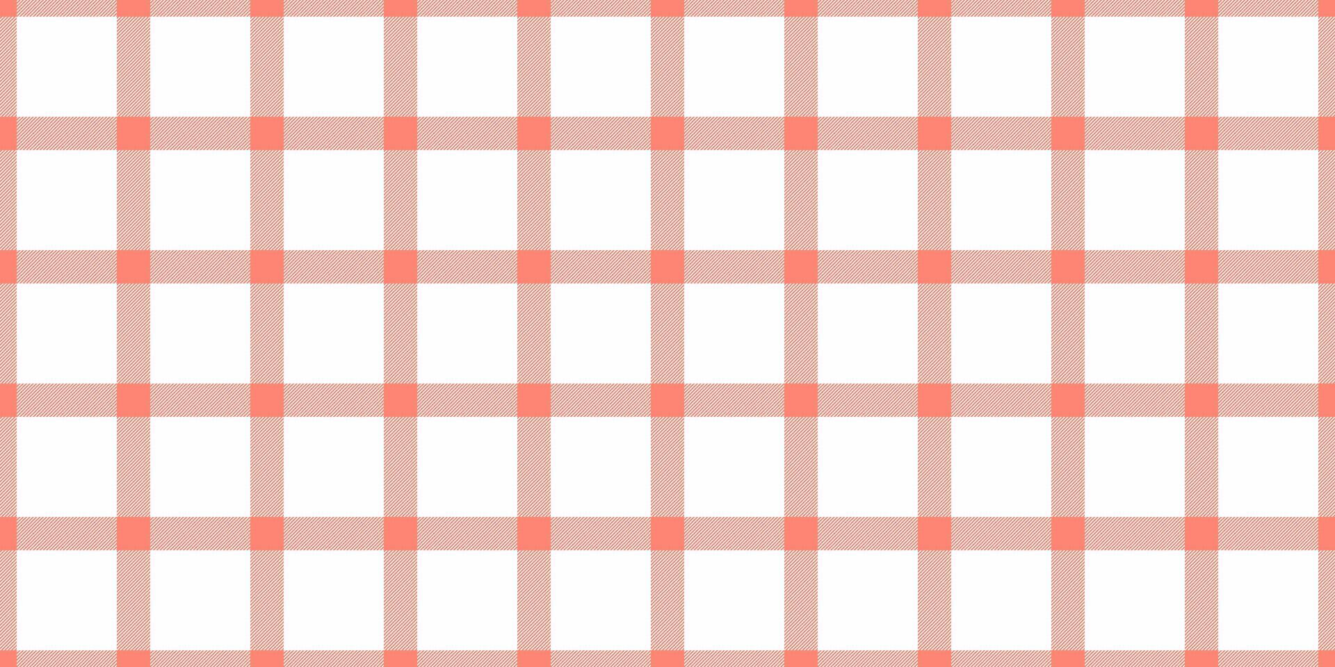 Proud check seamless fabric, quality textile tartan plaid. Multicolor texture pattern vector background in salmon and white colors.