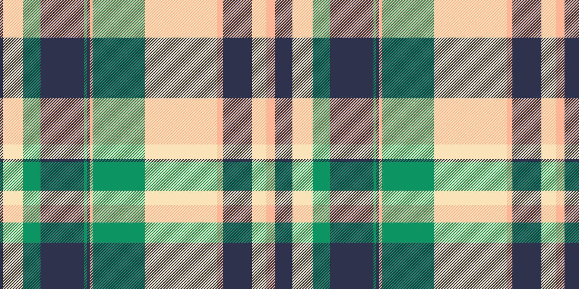 Doodle tartan plaid pattern, christmas card textile check fabric. Bedding vector background texture seamless in dark and moccasin colors.