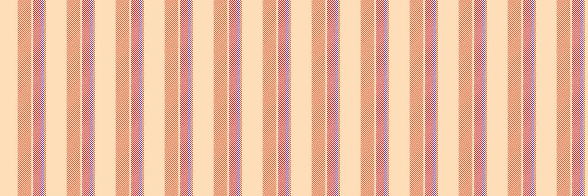 Abstract background seamless textile vertical, everyday background fabric vector. Kit pattern texture stripe lines in peach puff and tomato colors. vector