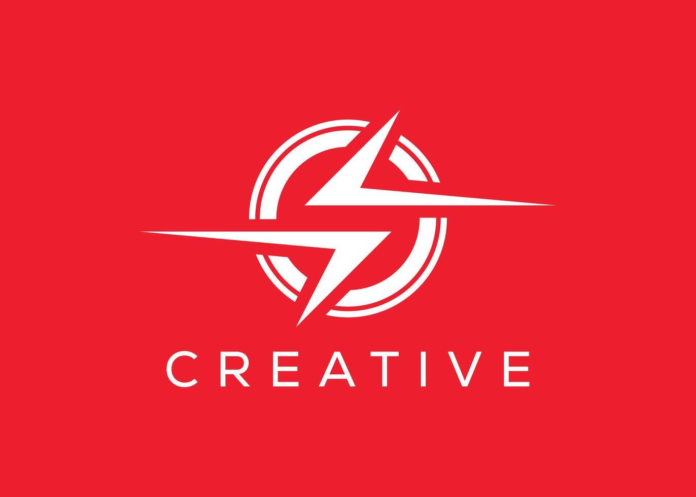 Minimalist Thunder Bolt vector logo design template. Creative modern Thunder logo