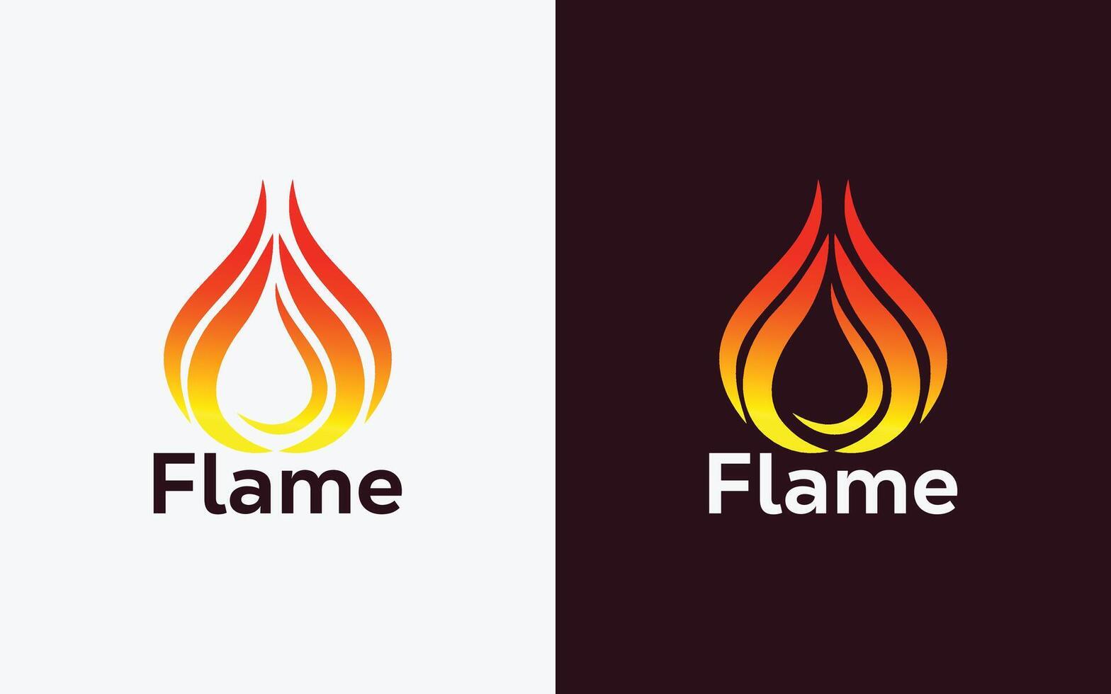 Minimalist Fire Flame logo design vector template. Modern colorful Fire Flame vector. Crest, ingle logo.