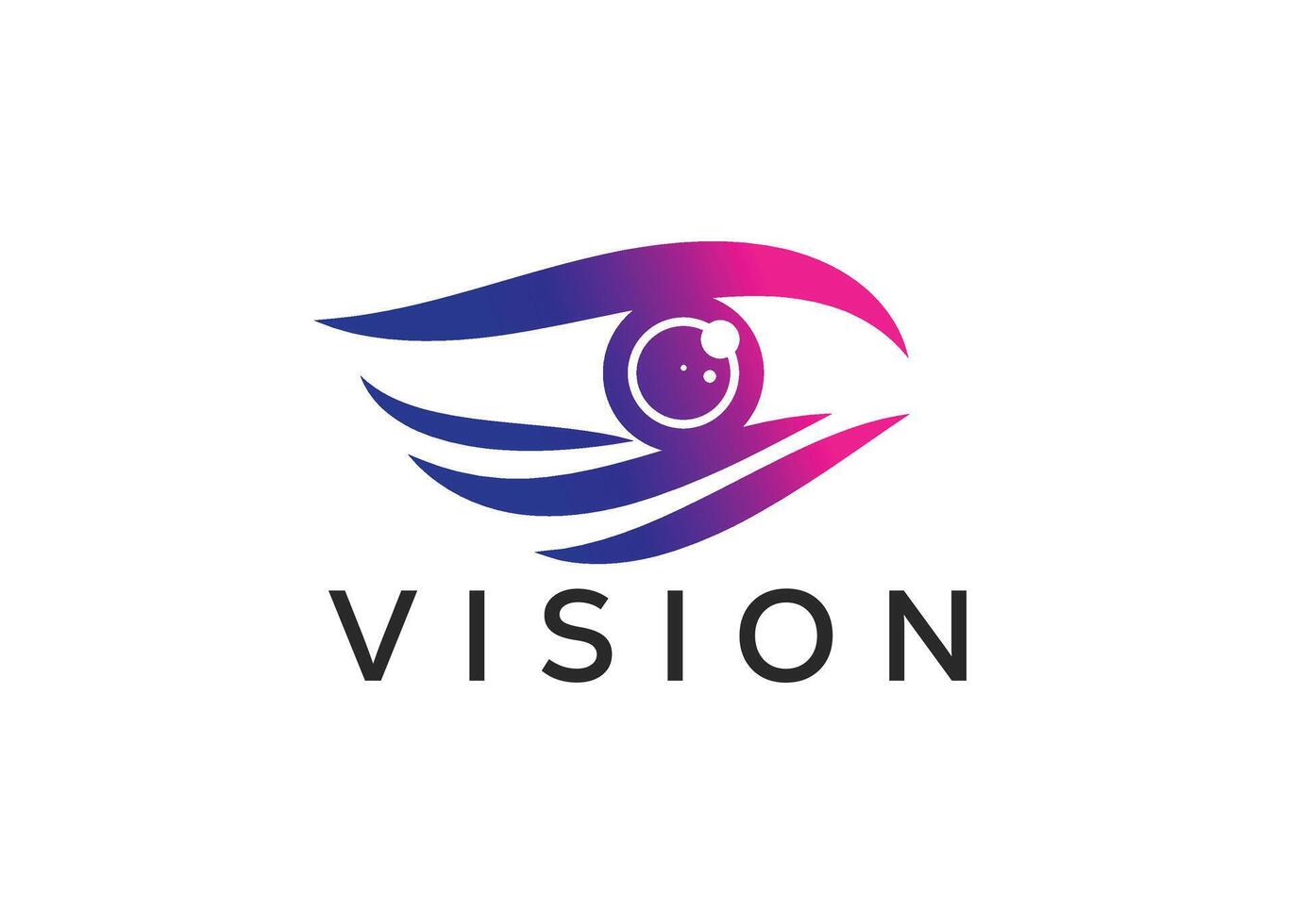 Minimalist vision eye logo design vector template. Modern eye logo. Minimalist style eye logo