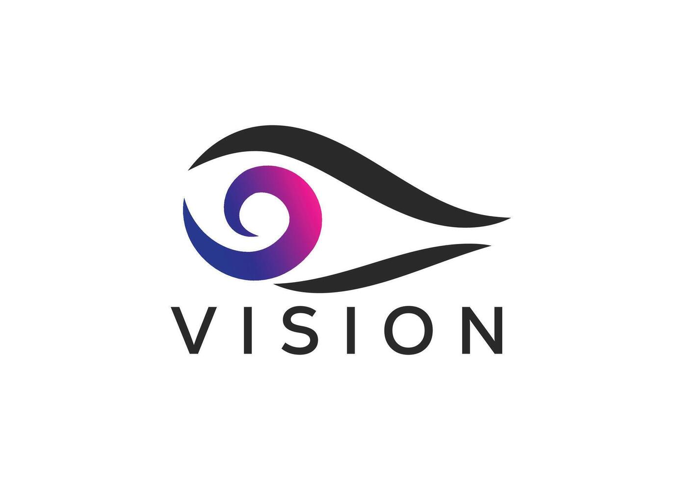 Minimalist vision eye logo design vector template. Modern eye logo. Minimalist style eye logo