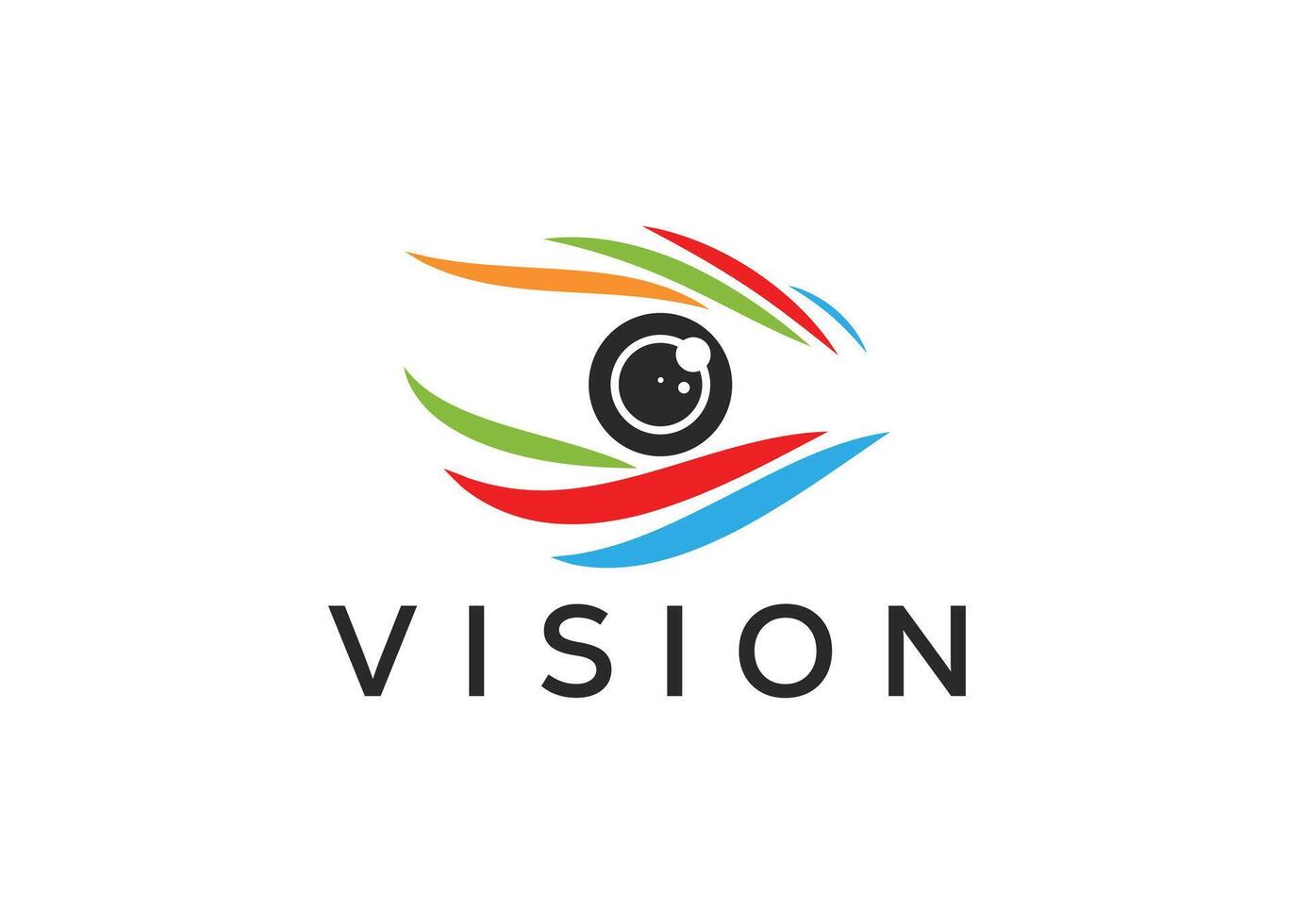 Minimalist vision eye logo design vector template. Modern eye logo. Minimalist style eye logo