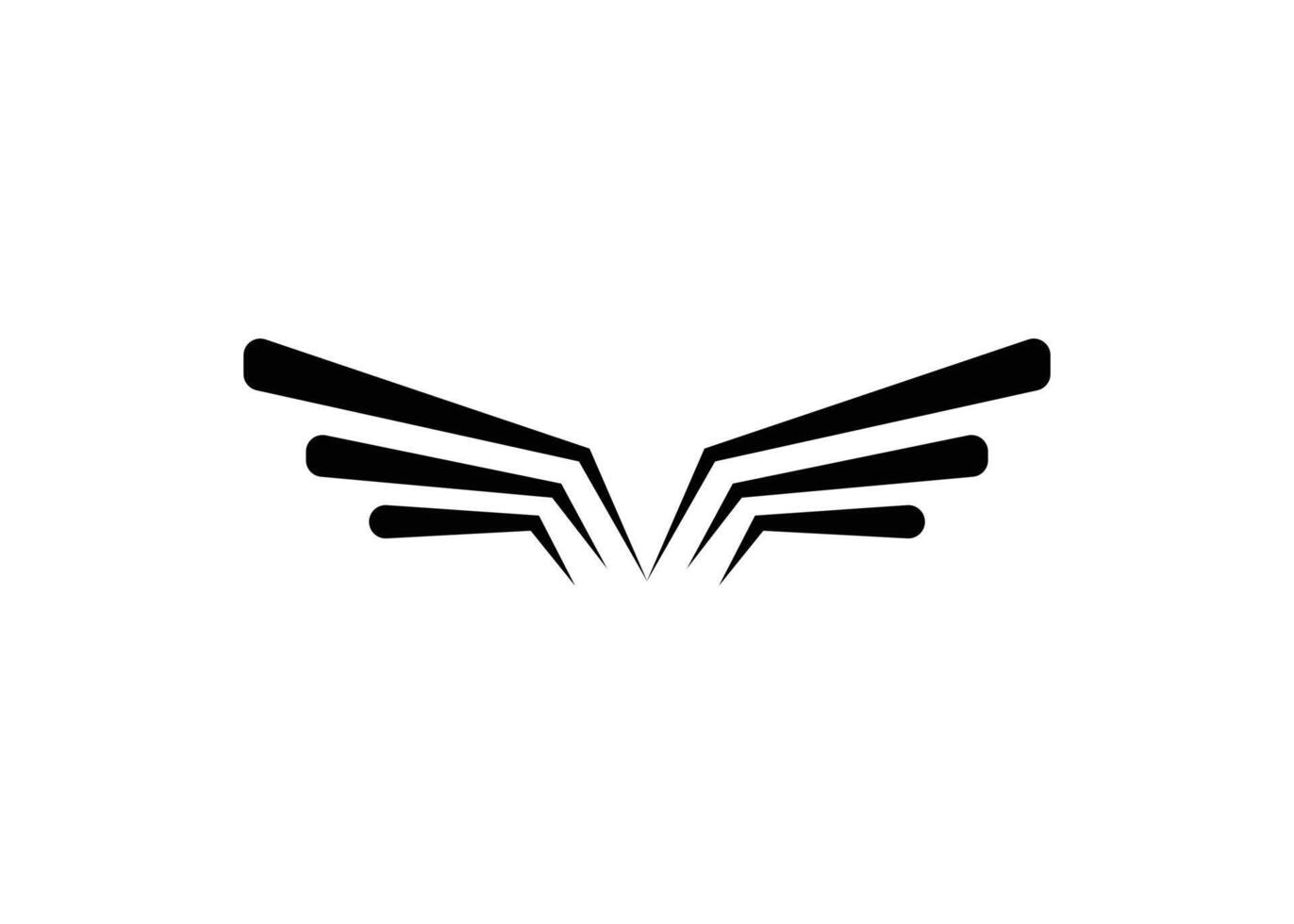 Creative and minimal wing logo vector template. Abstract wing logo