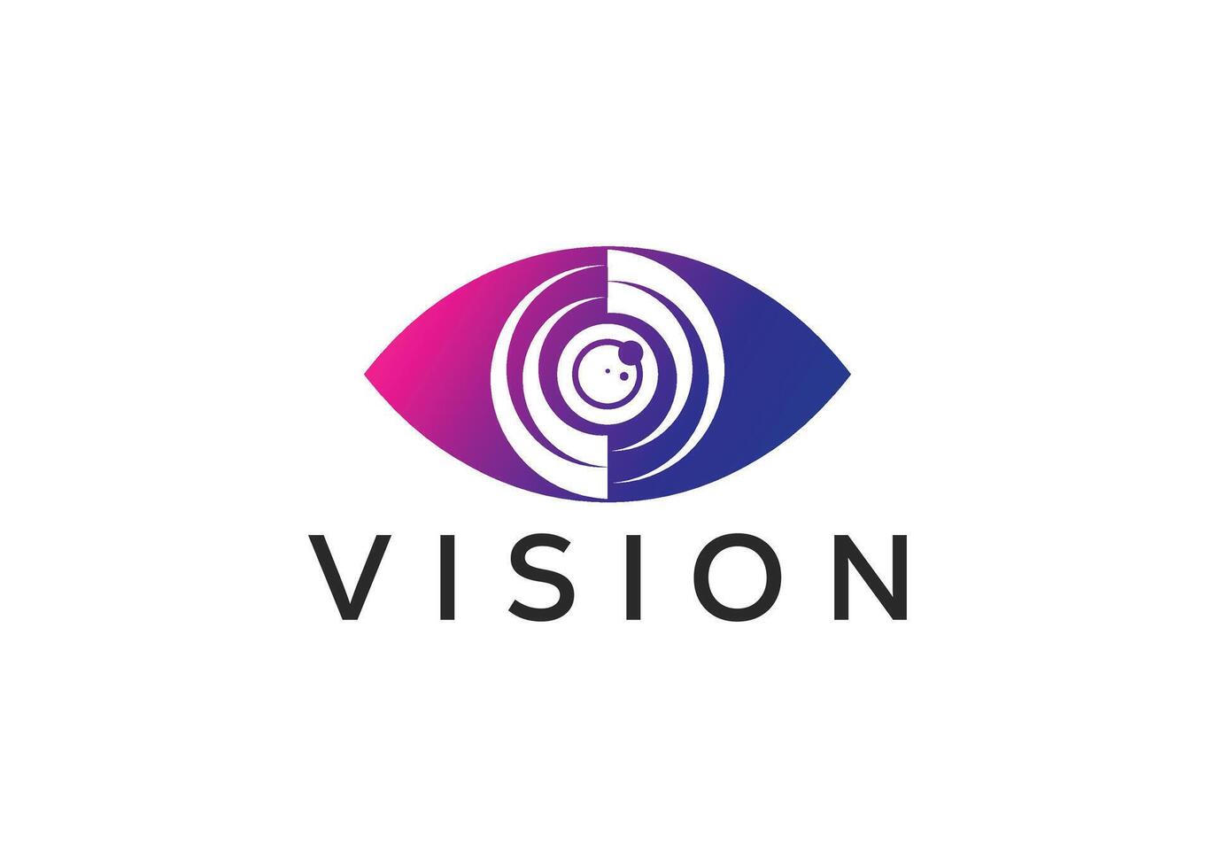 Minimalist vision eye logo design vector template. Modern eye logo. Minimalist style eye logo